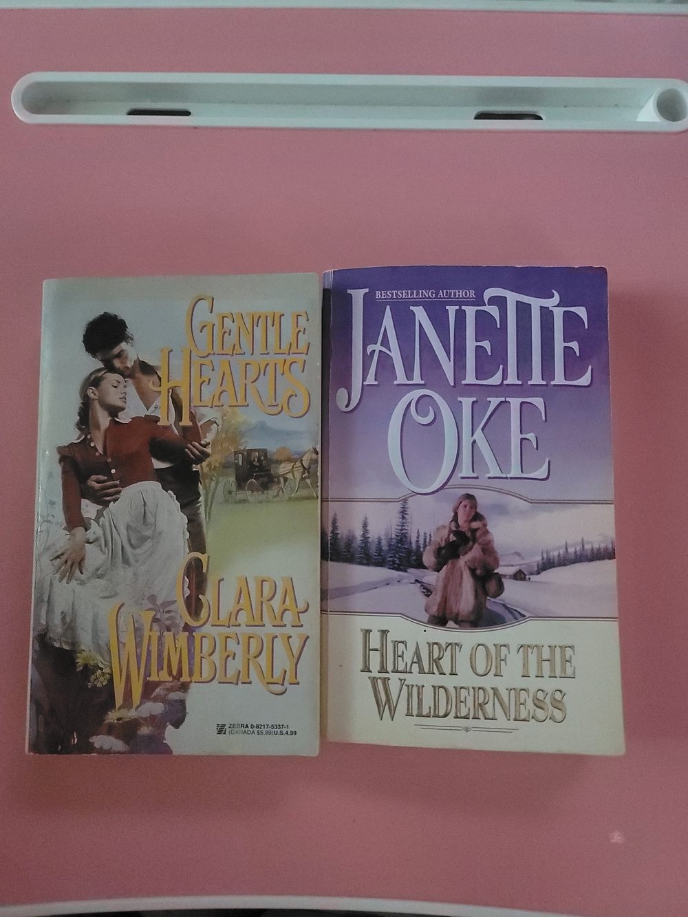 Gentle Hearts & Heart of the Wilderness‎ - Romance Paperback Lot - Pink Accents